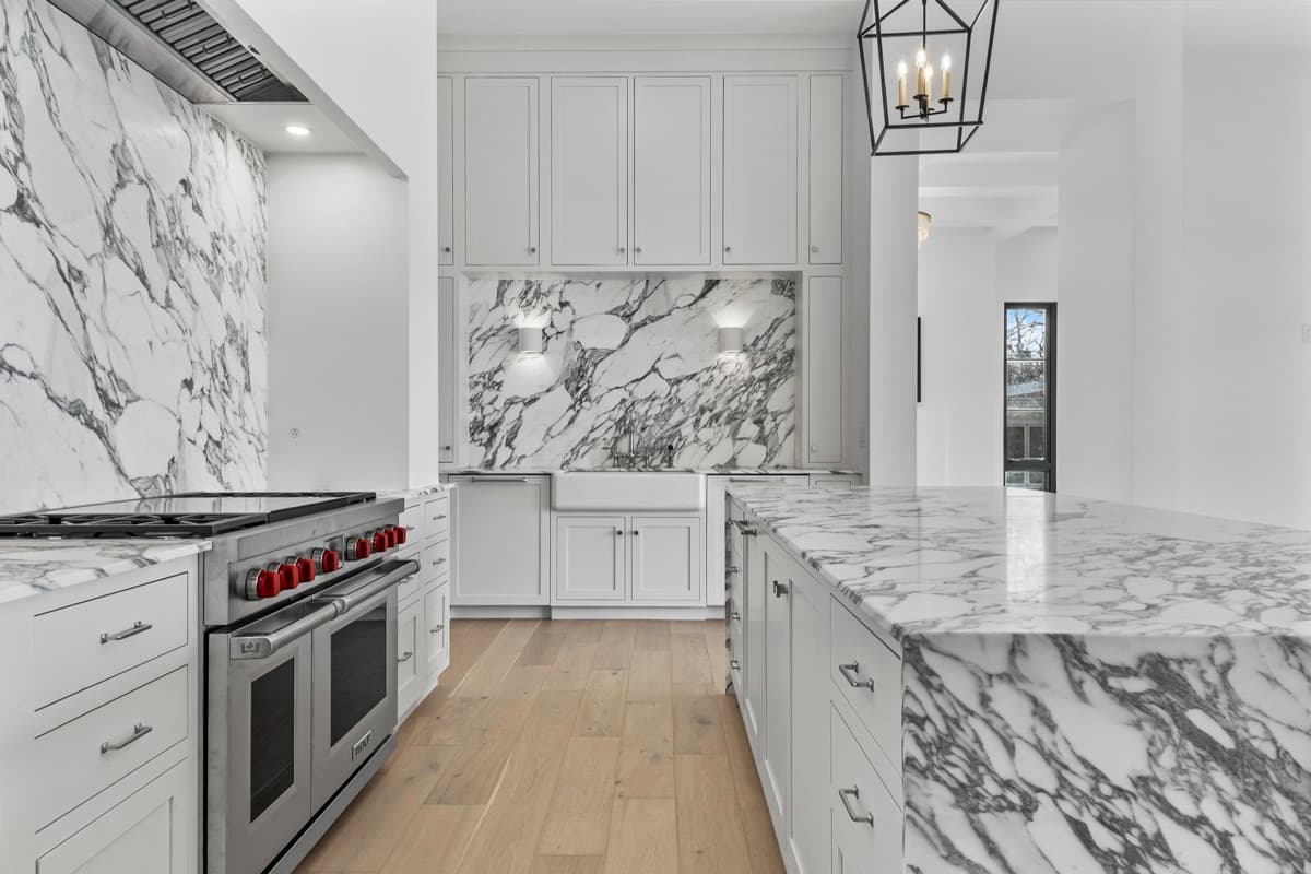 Marble chef kitchen